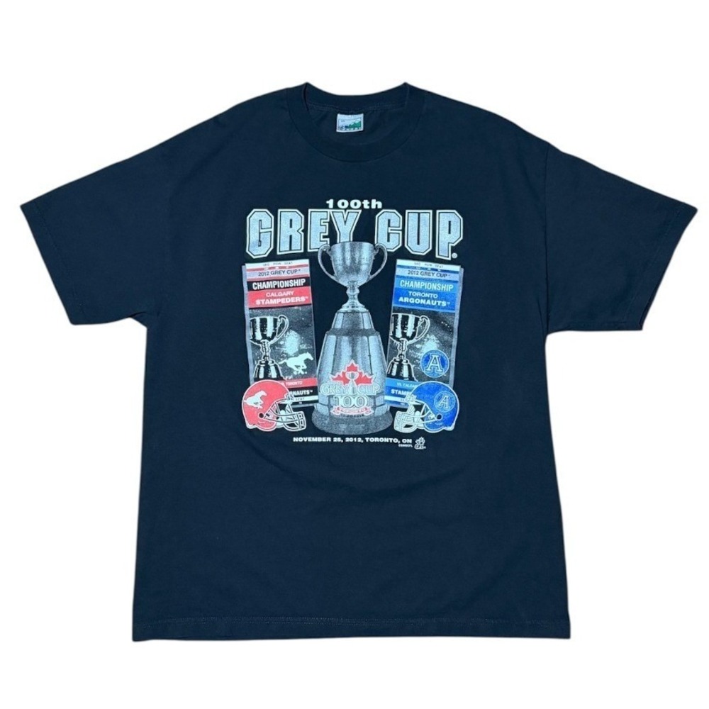 Waves 100th Grey Cup 2012 CFL Football Championship Calgary Toronto T-Shirt XL